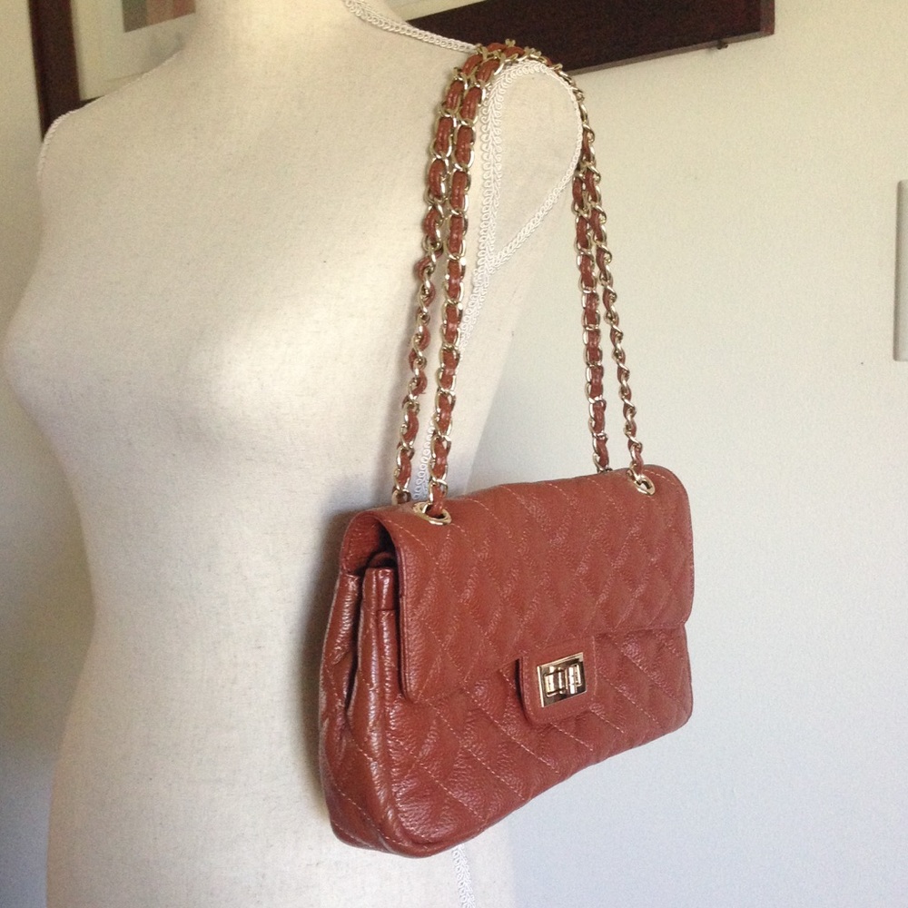 Zenith Double Flap Quilted Leather Shoulder Bag